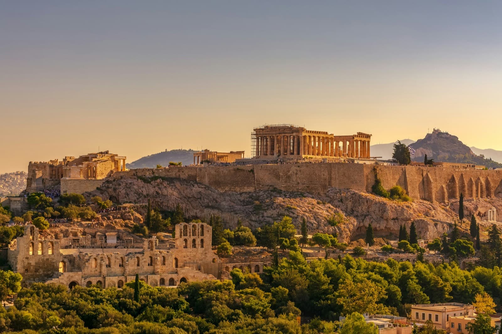 The Acropolis at golden hour