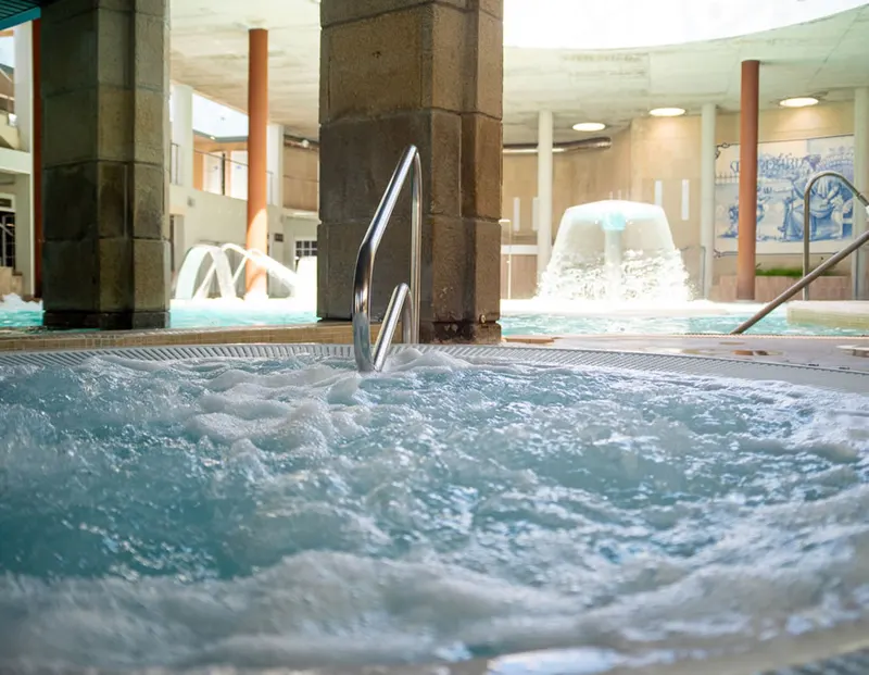 Bubbling jacuzzi in the spa