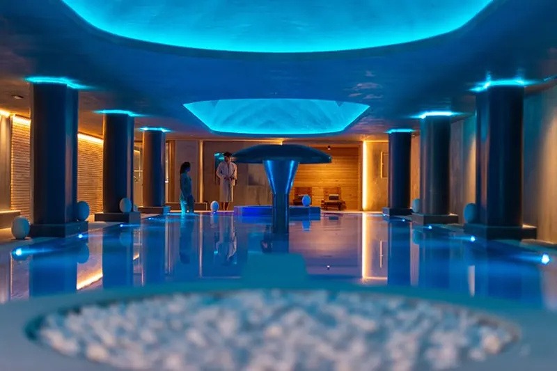 Indoor pool at the spa