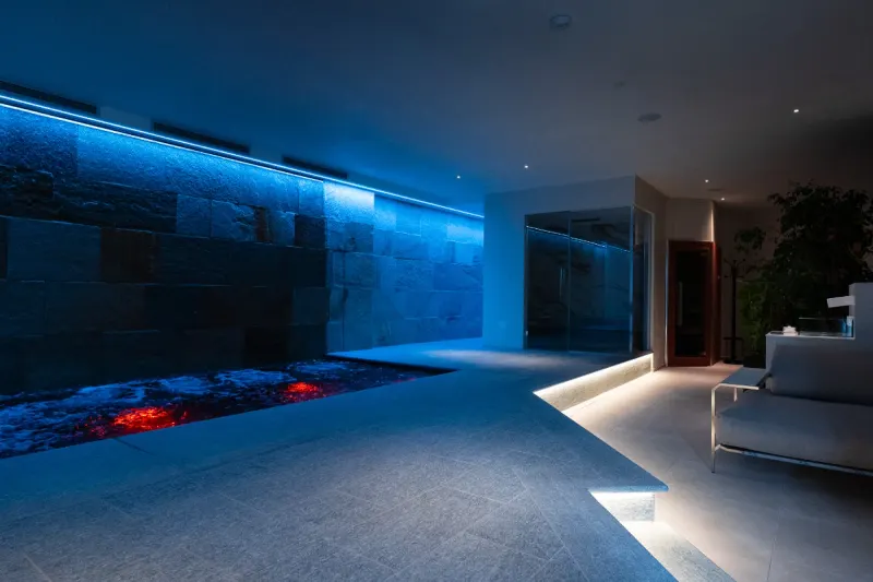 Sauna and relaxation corner