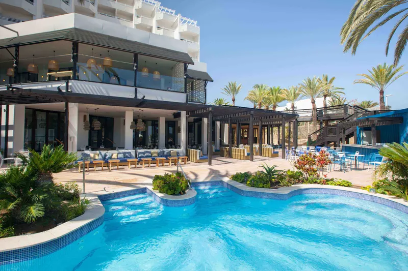 Pool with sea view