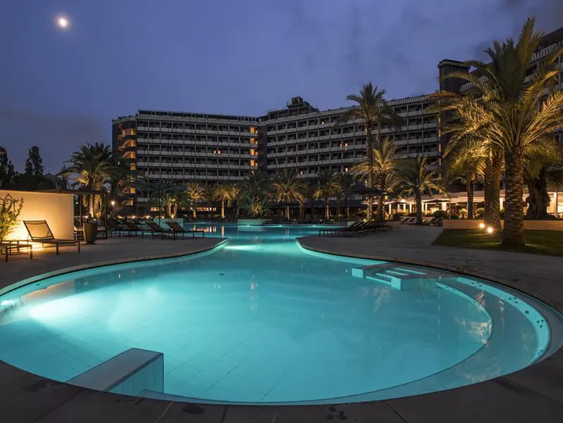 Pool and hotel
