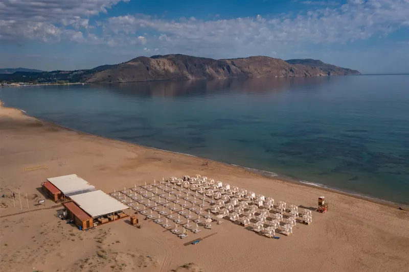 Beach in front of the resort