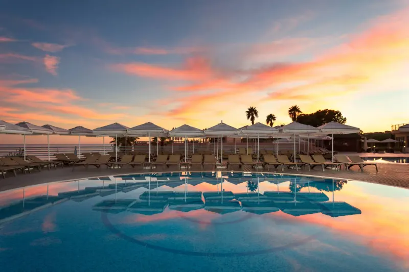 Hotel pool area