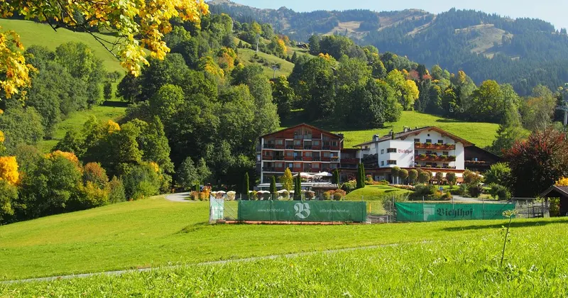 Hotel exterior in autumn