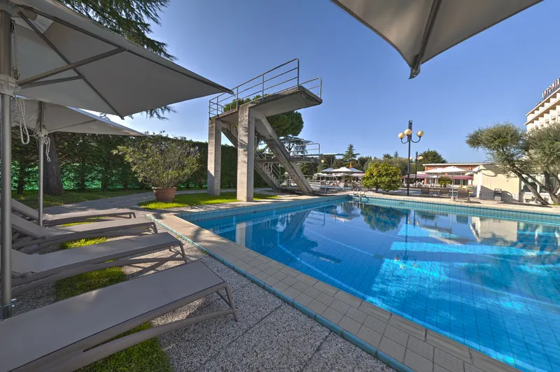Pool with diving boards