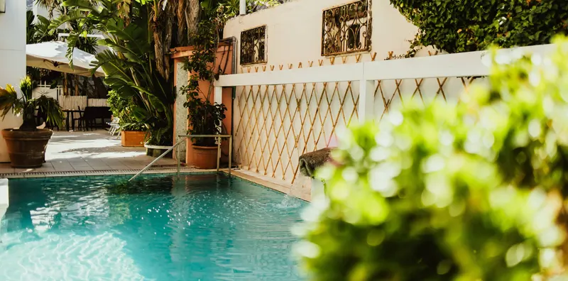 Hotel pool area