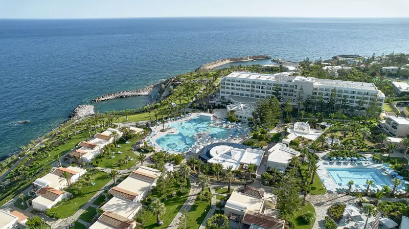 View over the resort and the sea