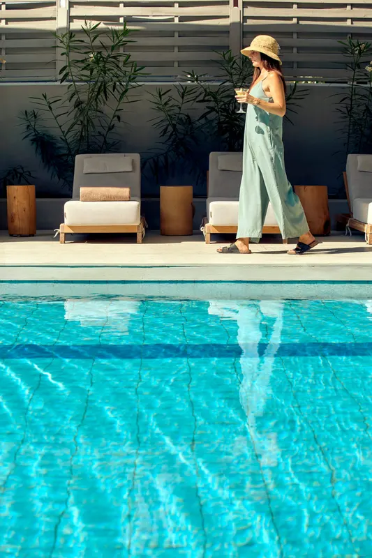 Pool deck at Lazart hotel