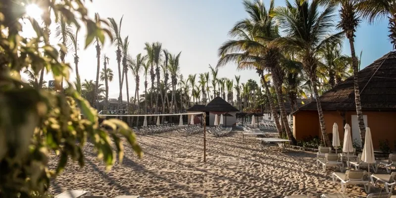 Sand beach beside the main pool