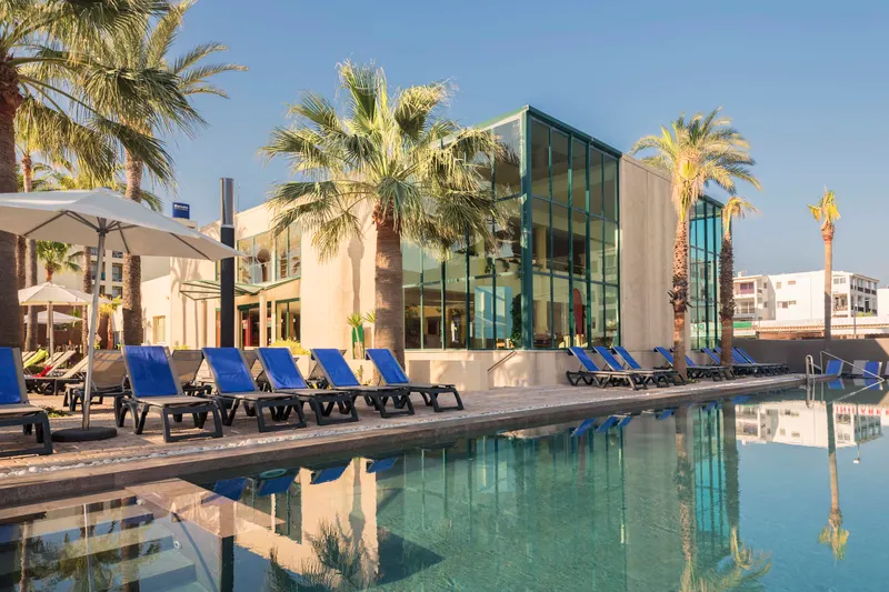 Pool with loungers
