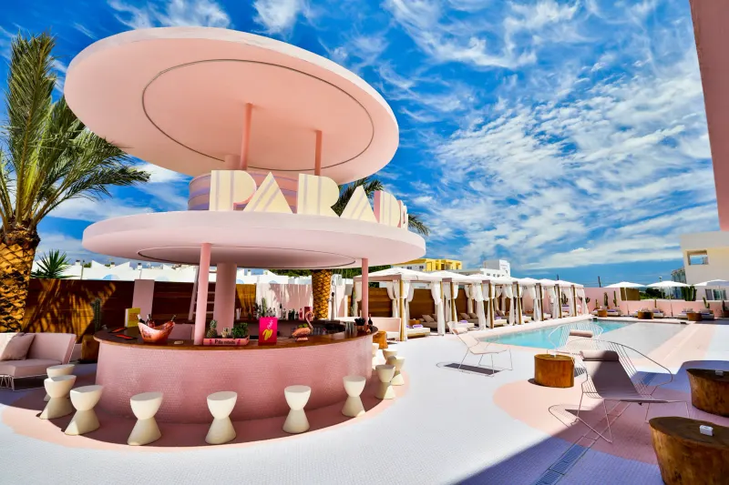 Pastel art-hotel facade