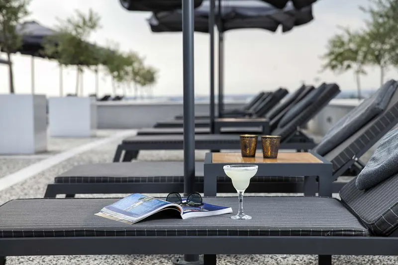 Pool terrace at Porto Palace